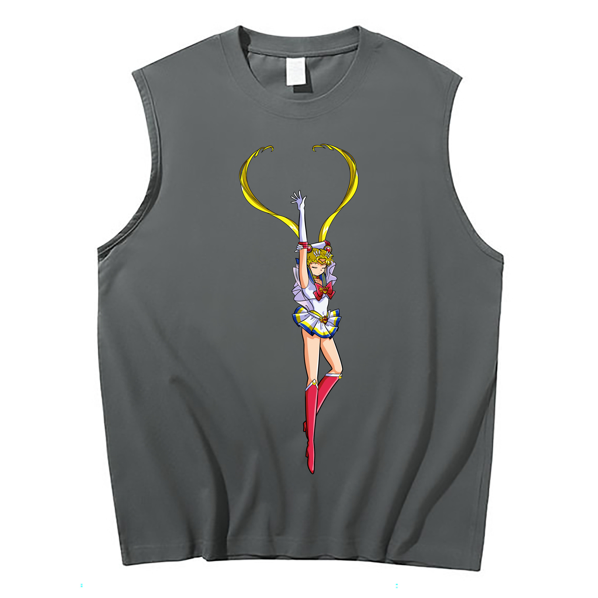 （画像用） 美少女戦士セーラームーン 月野 うさぎ つきの うさぎ Sailor Moon Tsukino Usagi コットン100％タンクトップ（フロントプリント）